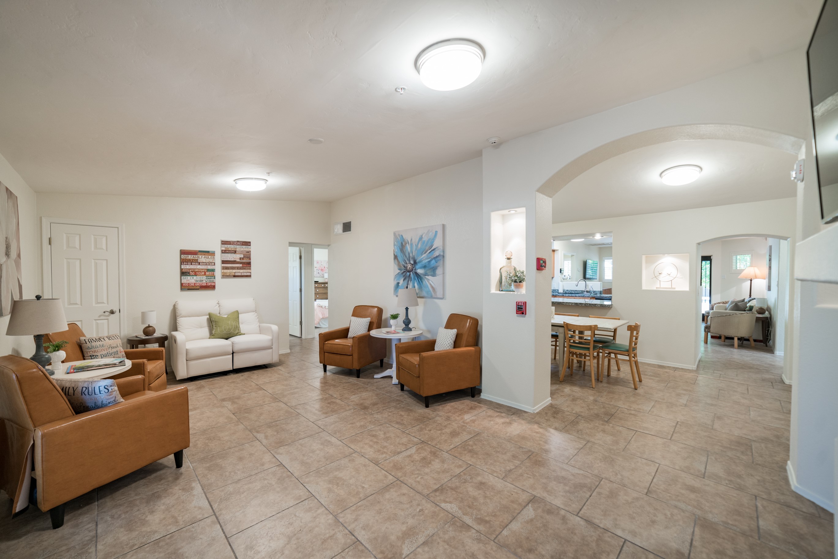 Welcoming main living area First Choice Assisted Living Phoenix AZ