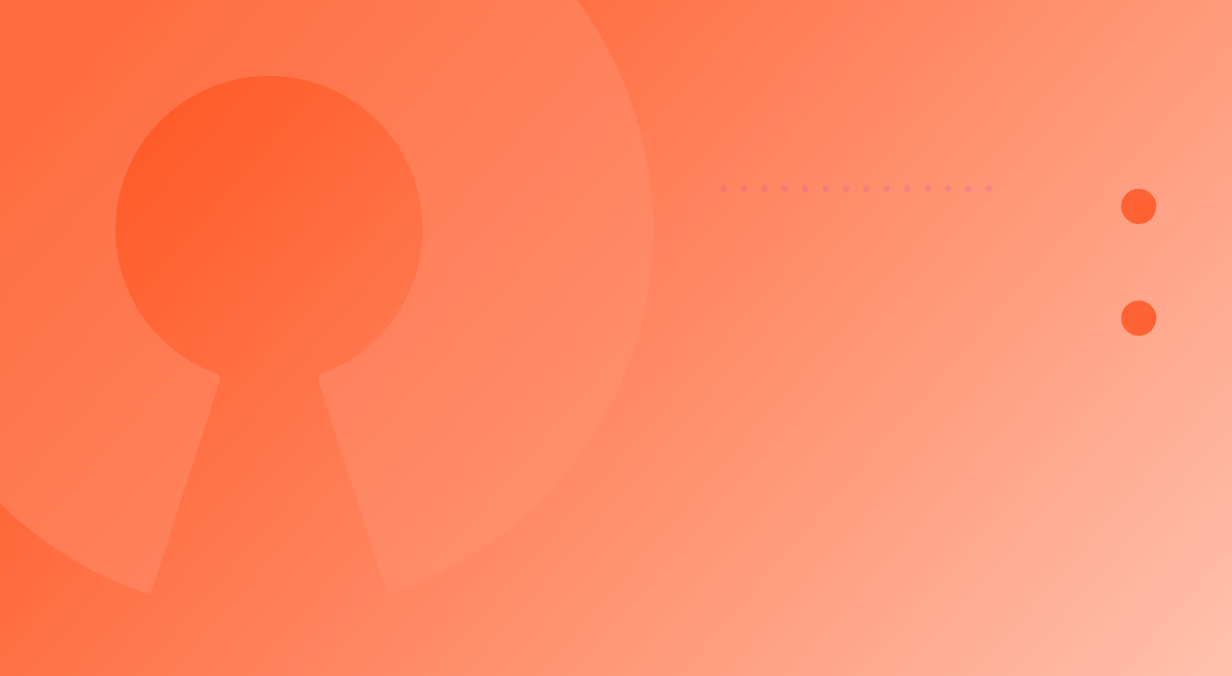 Orange gradient card background for SaaS provider case study