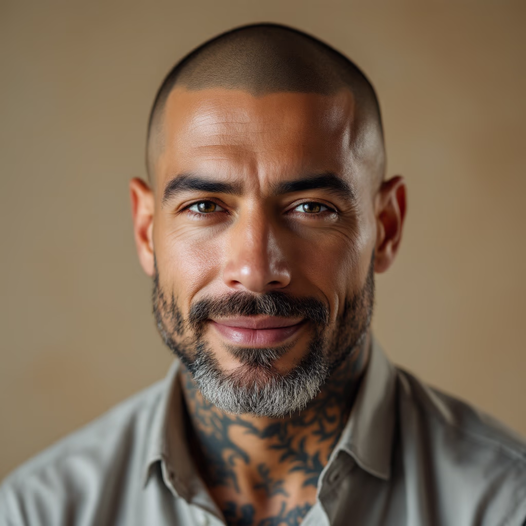 [headshot] image of customer (for a tattoo studio)