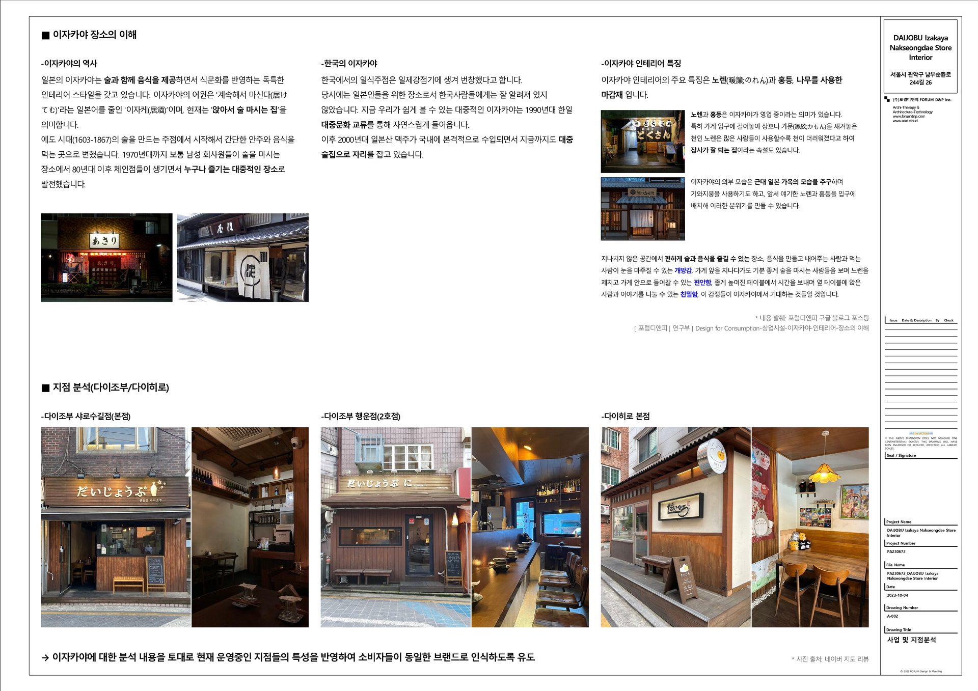 DAIJOBU Izakaya Nakseongdae Store Interior