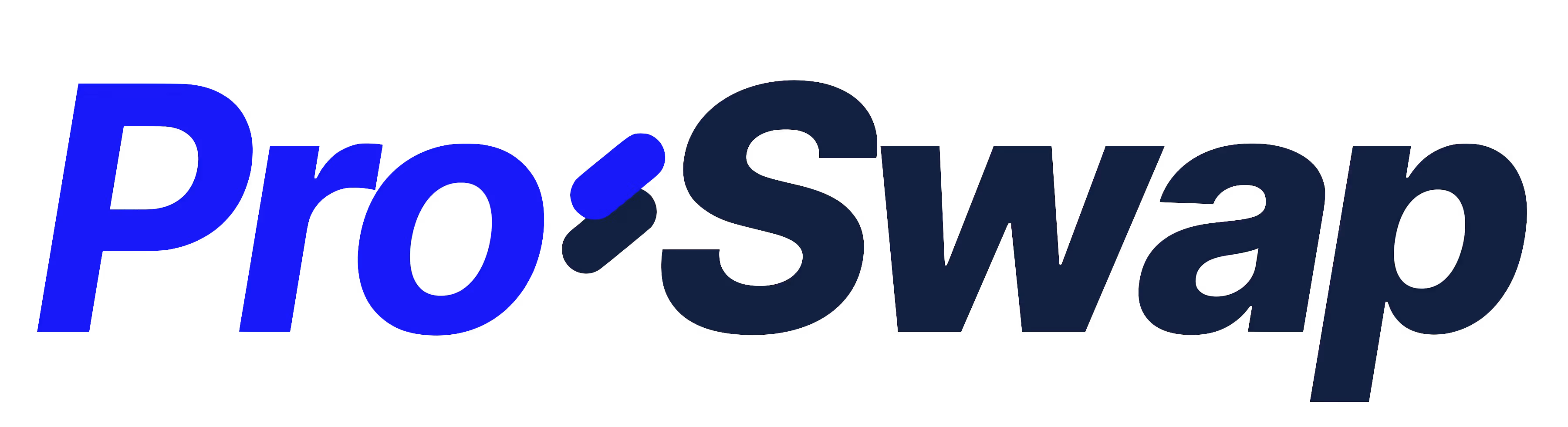 ProSwap company logo with 'Pro' in blue and 'Swap' in dark blue letters separated by a stylized double arrow symbol.