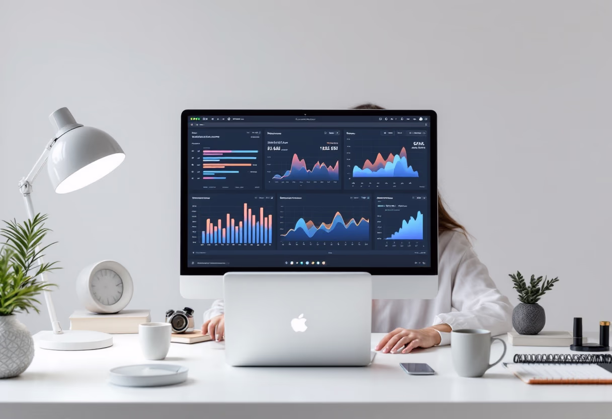 image of individuals analyzing data