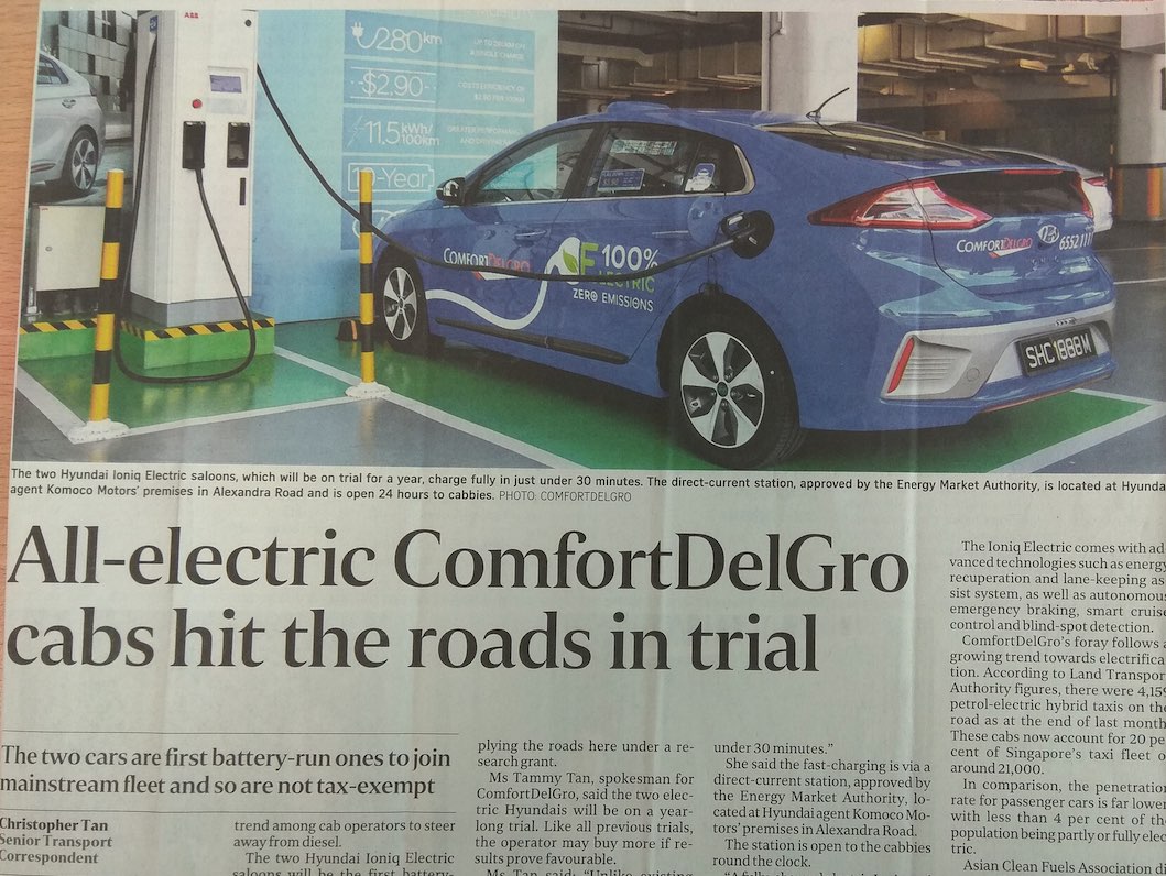 All-electric ComfortDelGro cabs hit the roads inertial