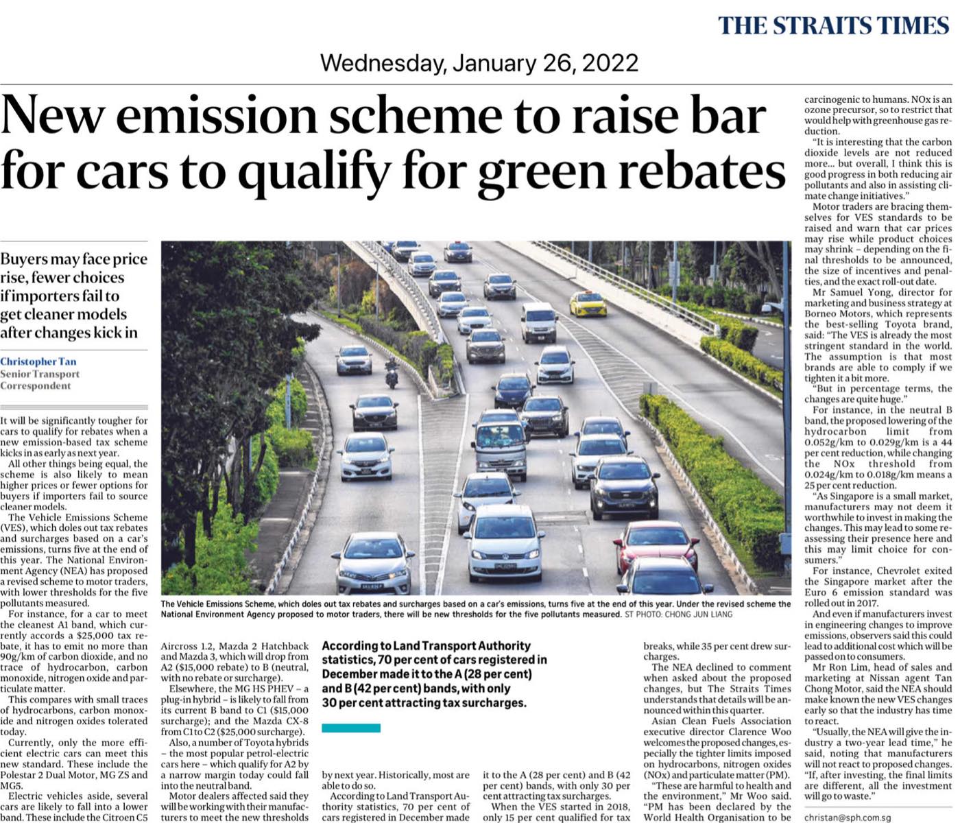 New Emission Scheme to Raise Bar for Cars to Quality for Green Rebates