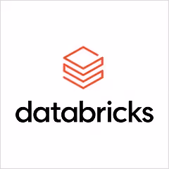 Databricks company logo with red stacked blocks icon above the black text.