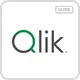 Qlik logo with stylized black and green lettering on a white background.