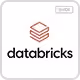 Databricks logo with stacked red squares above the text.