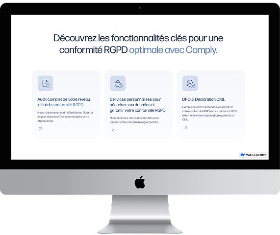 Comply Webflow website redesign – GDPR compliance platform with 52% demo requests growth