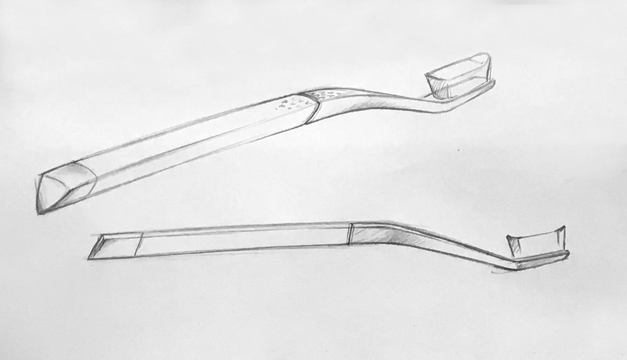 Replaceable head toothbrush design sketch concept