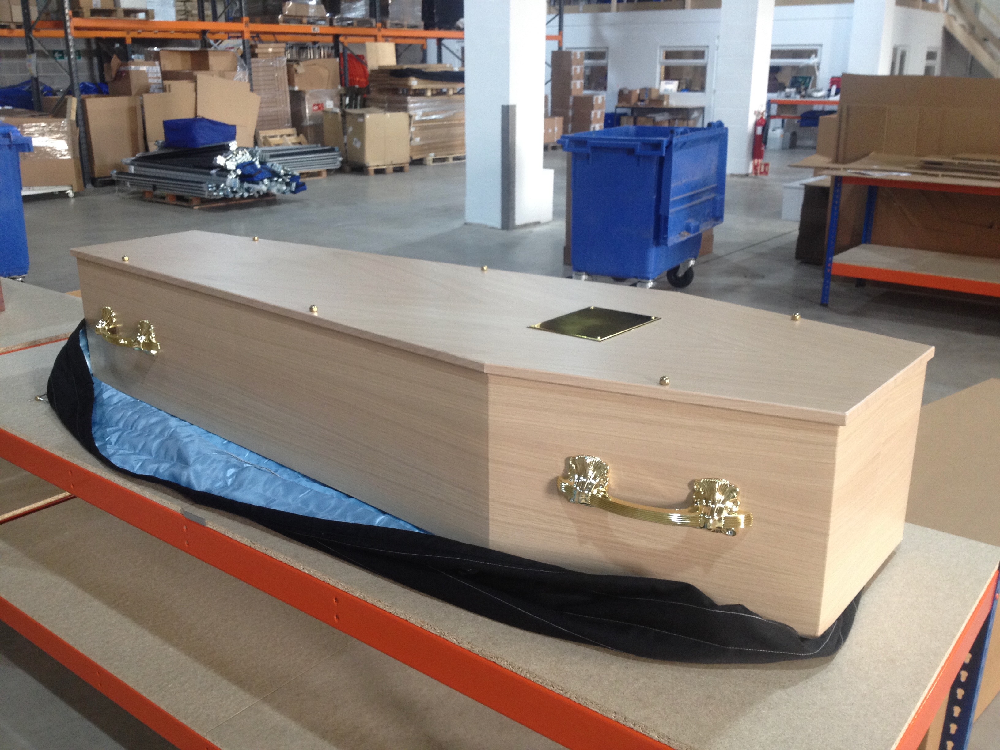 Cardboard Coffin - in production
