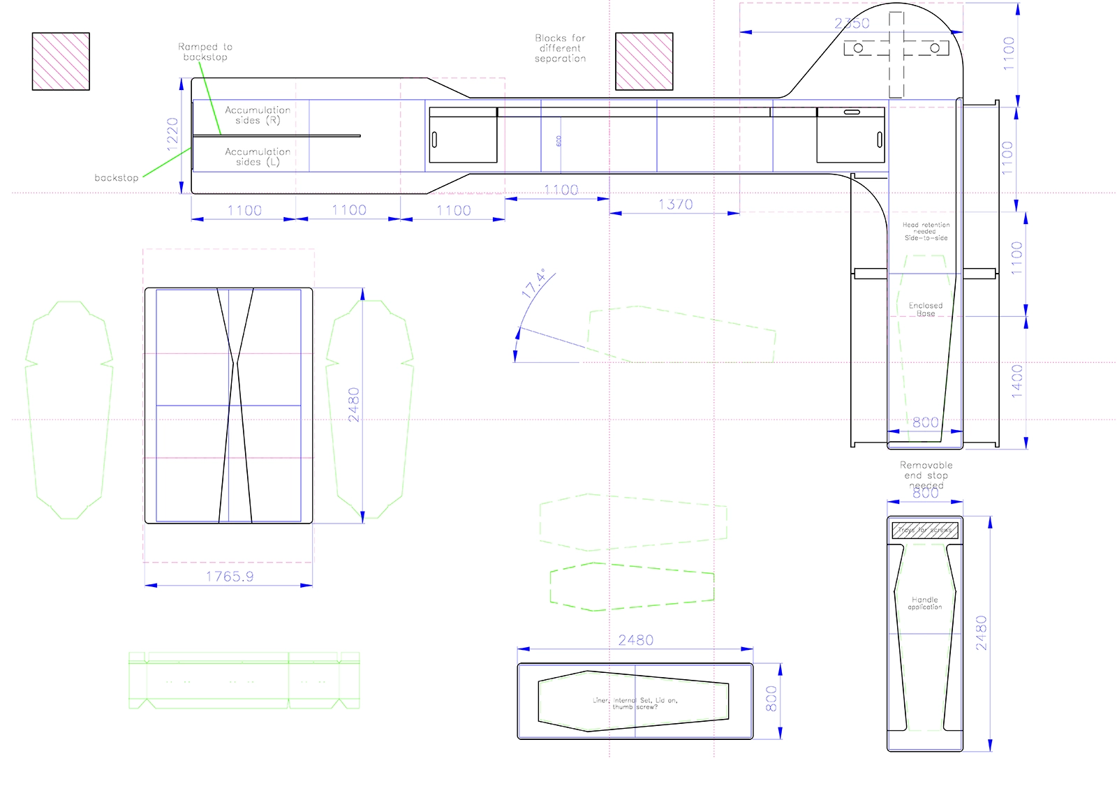 Production layout design schematic