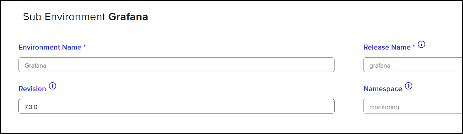 Grafana Environment Settings