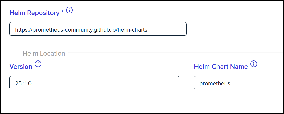 Prometheus Template VCS Settings