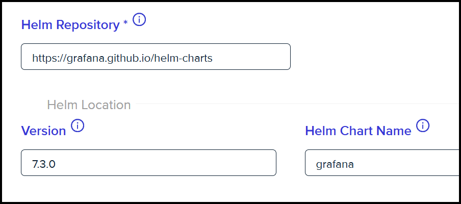 Grafana Template VCS Settings
