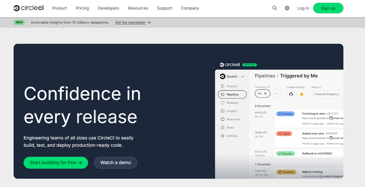 CircleCI Screenshot