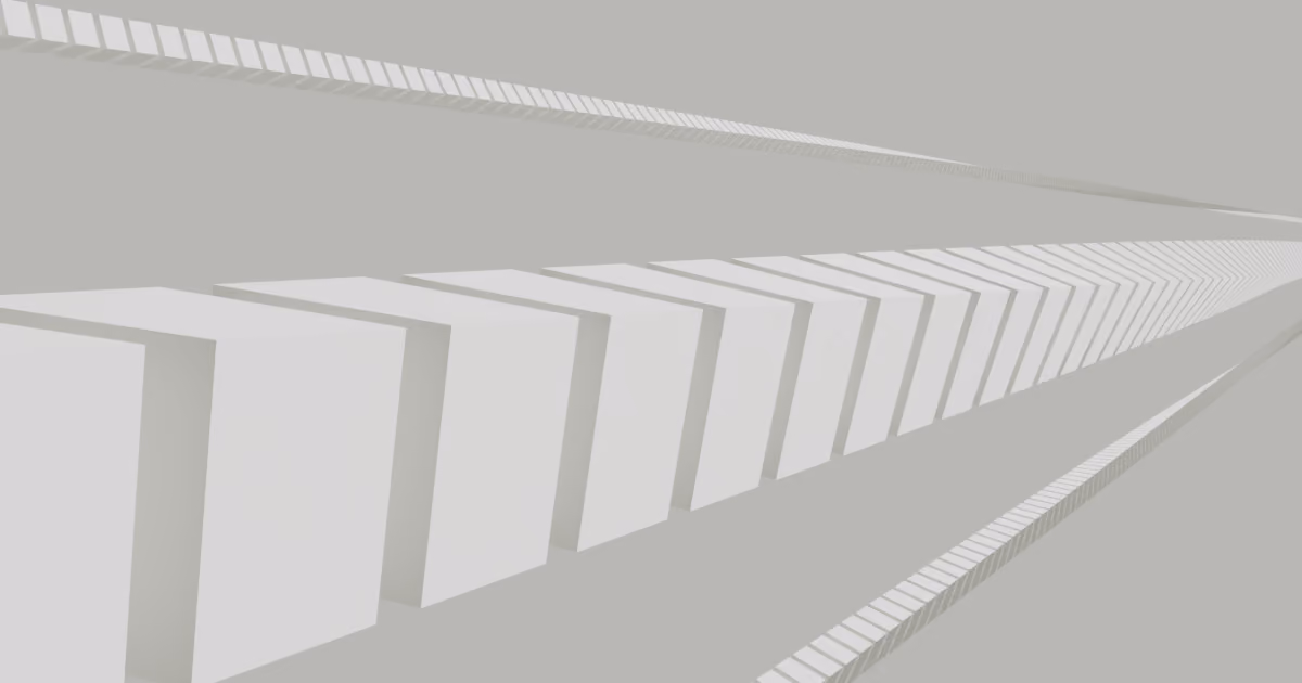 Long strings comprised of cubes