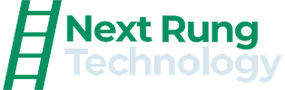 Next Rung Technology logo with a stylized ladder icon.