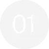Gray circle with white number 01 centered inside.