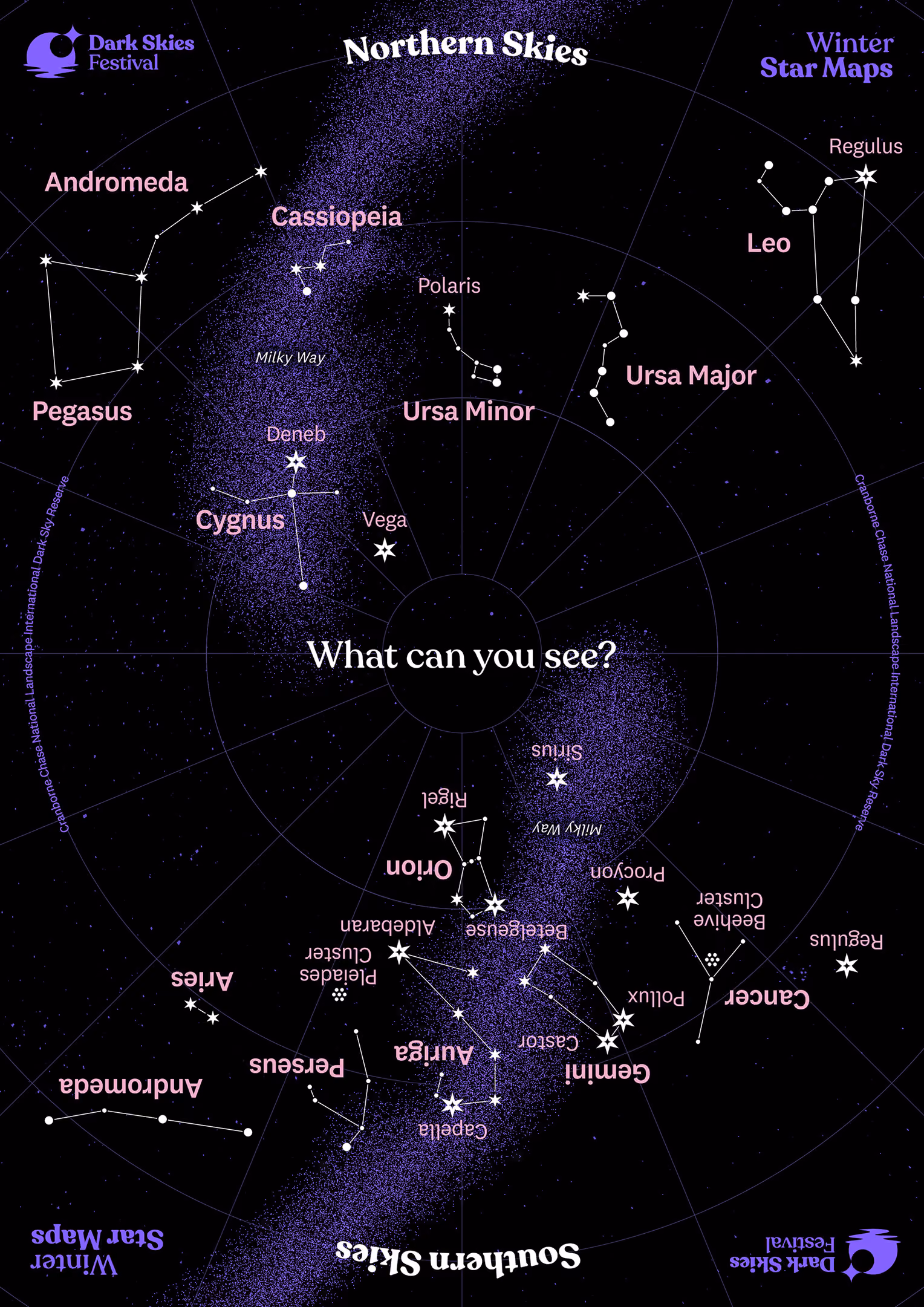Dark Skies star map artwork 17