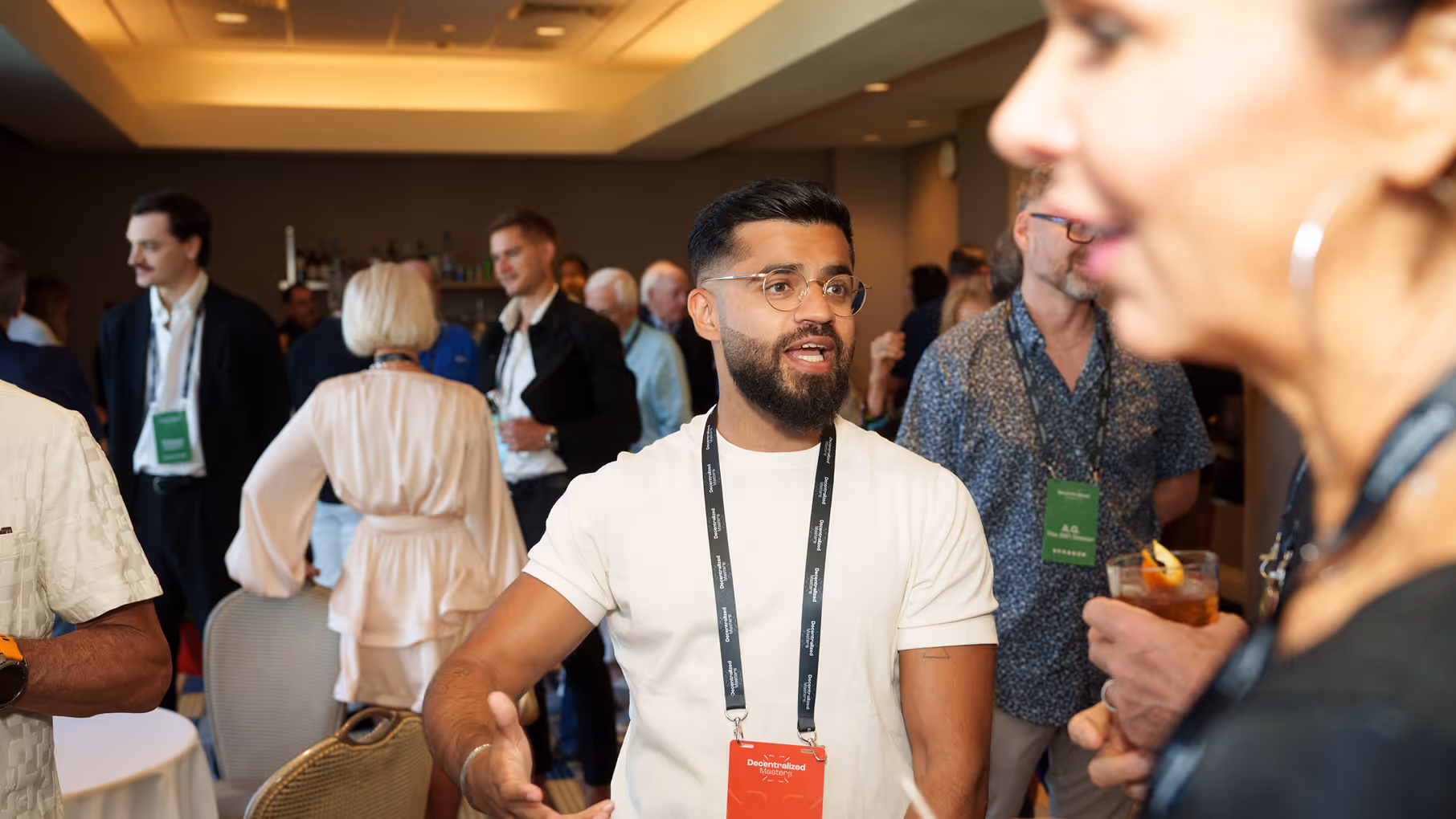 Decentralized Masters community members at a live event
