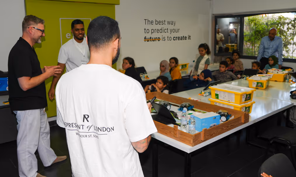 Decentralized Masters team delivering education at the Morocco foundation