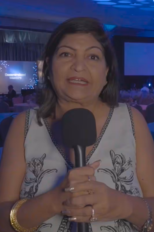 Rita J. sharing Decentralized Masters testimonial