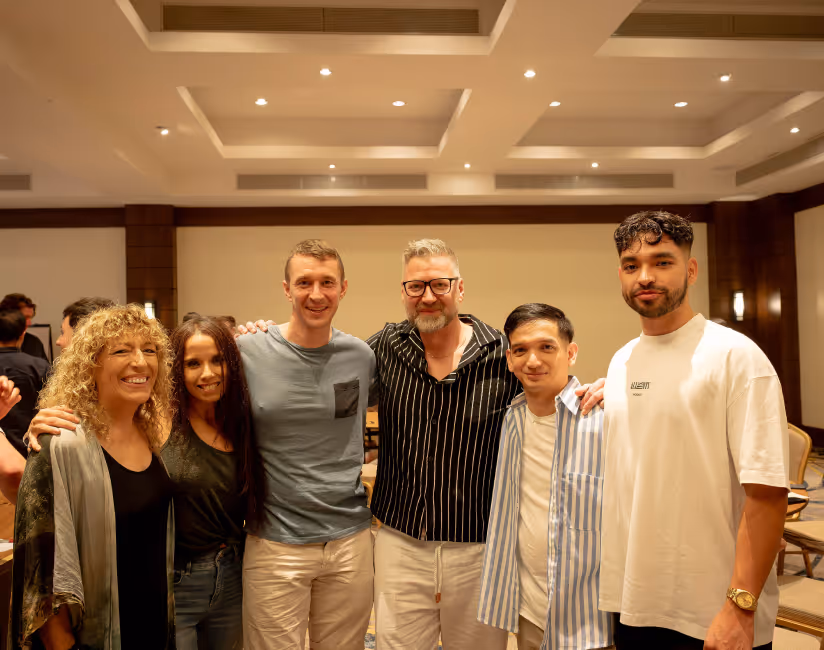 Decentralized Masters offsite event participants during group session
