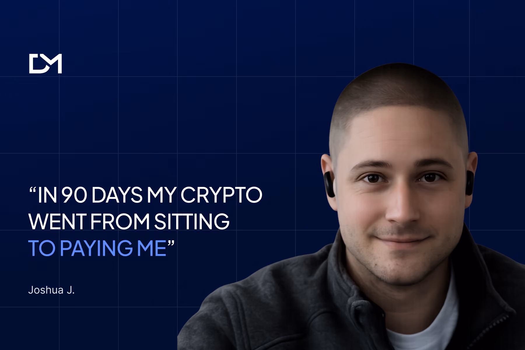 Joshua J. sharing his Decentralized Masters testimonial