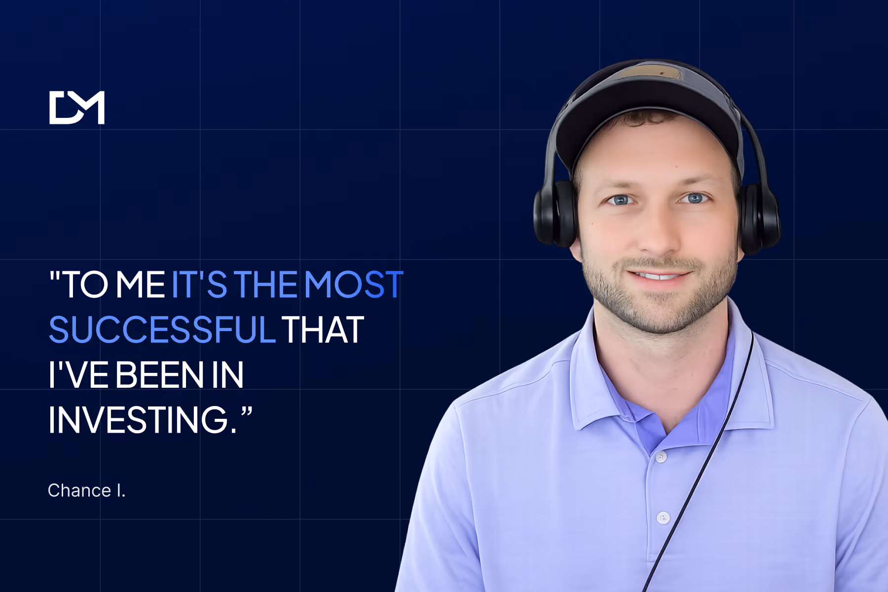 Chance I. sharing his Decentralized Masters testimonial