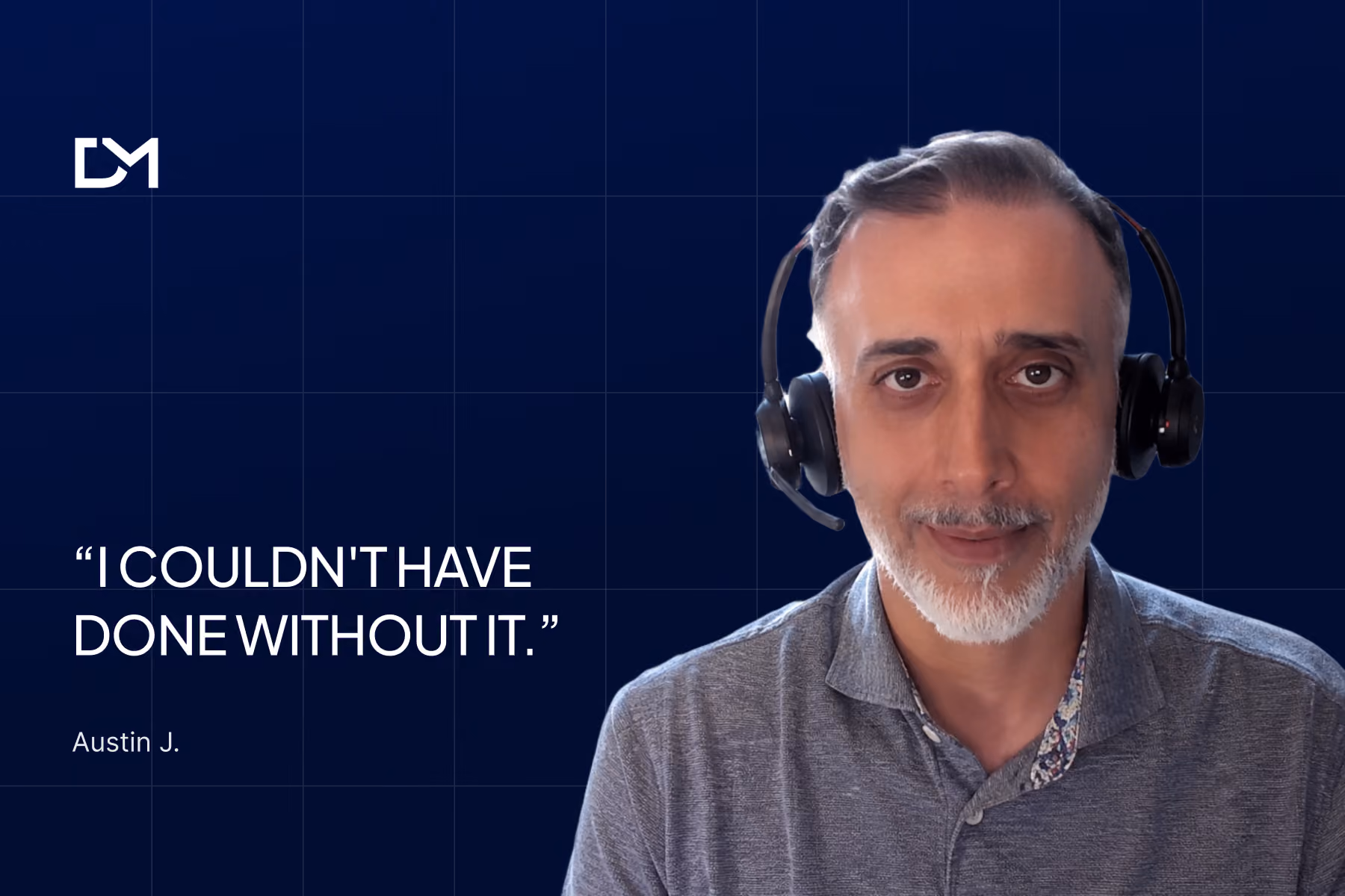 Austin J. sharing his Decentralized Masters testimonial
