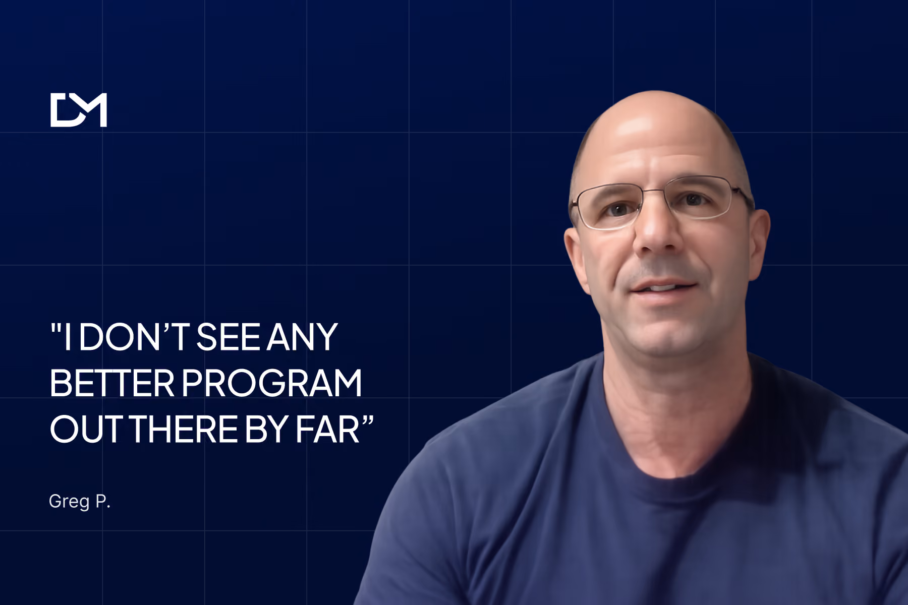 Greg P. sharing his Decentralized Masters testimonial