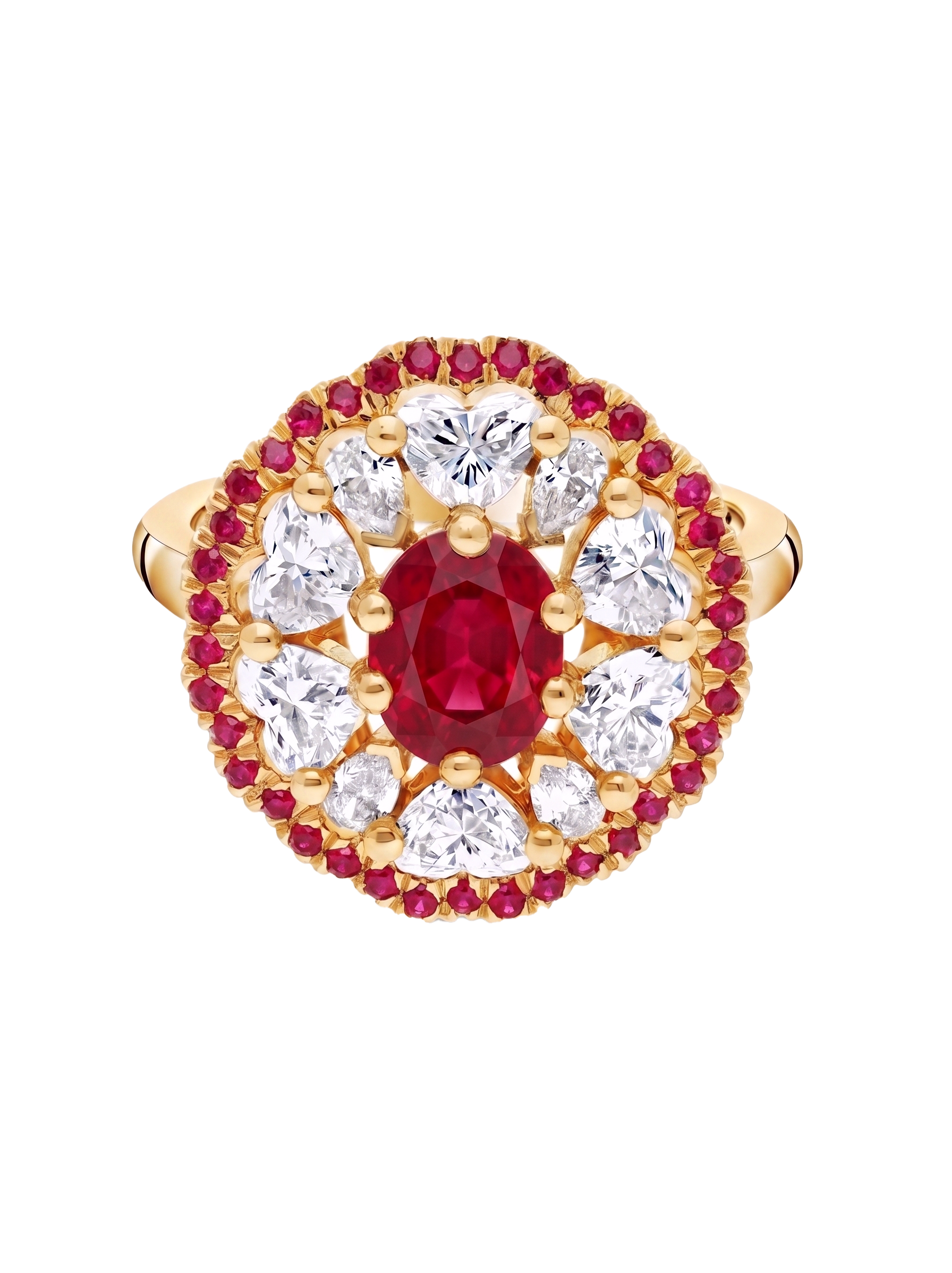 Honoré - Coeur Or jaune Rubis Rubis