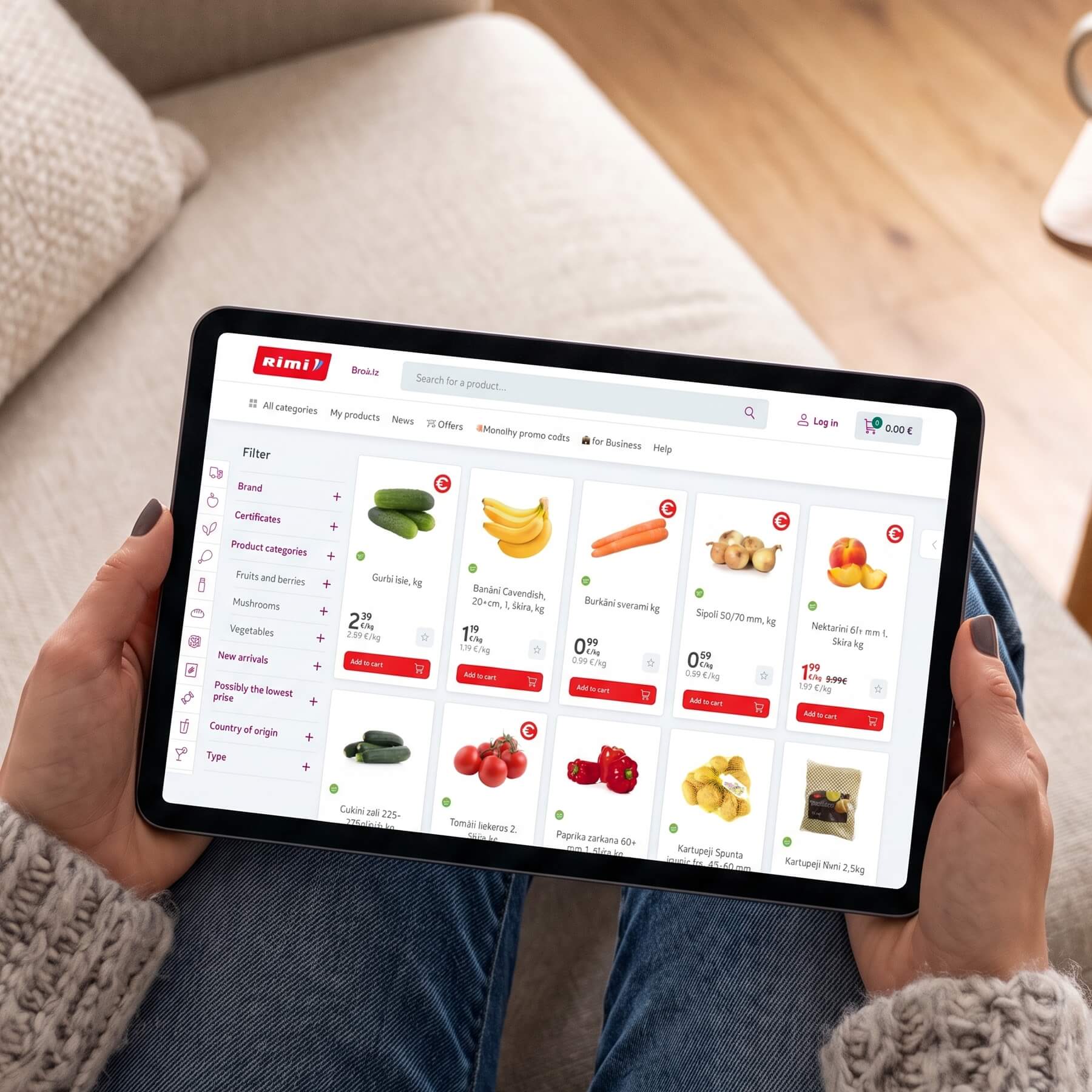 Digital solution shown on a tablet