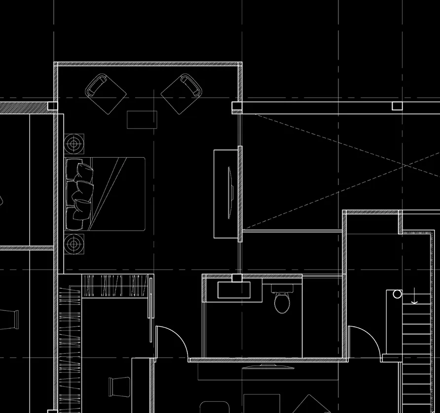 Architectural floor plan drawing for an interior design project by Design in Rhythm