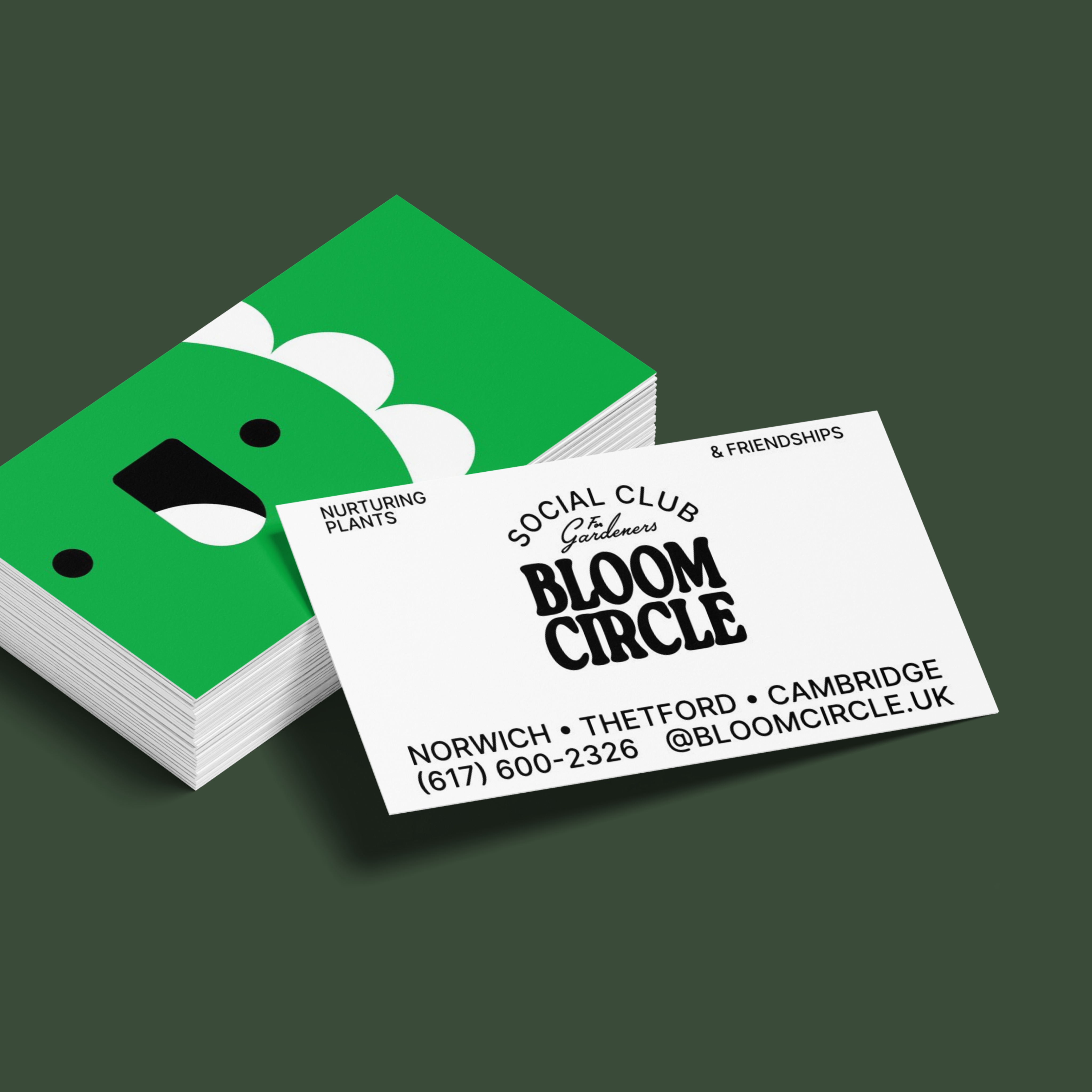 Business card mockup sample for case study