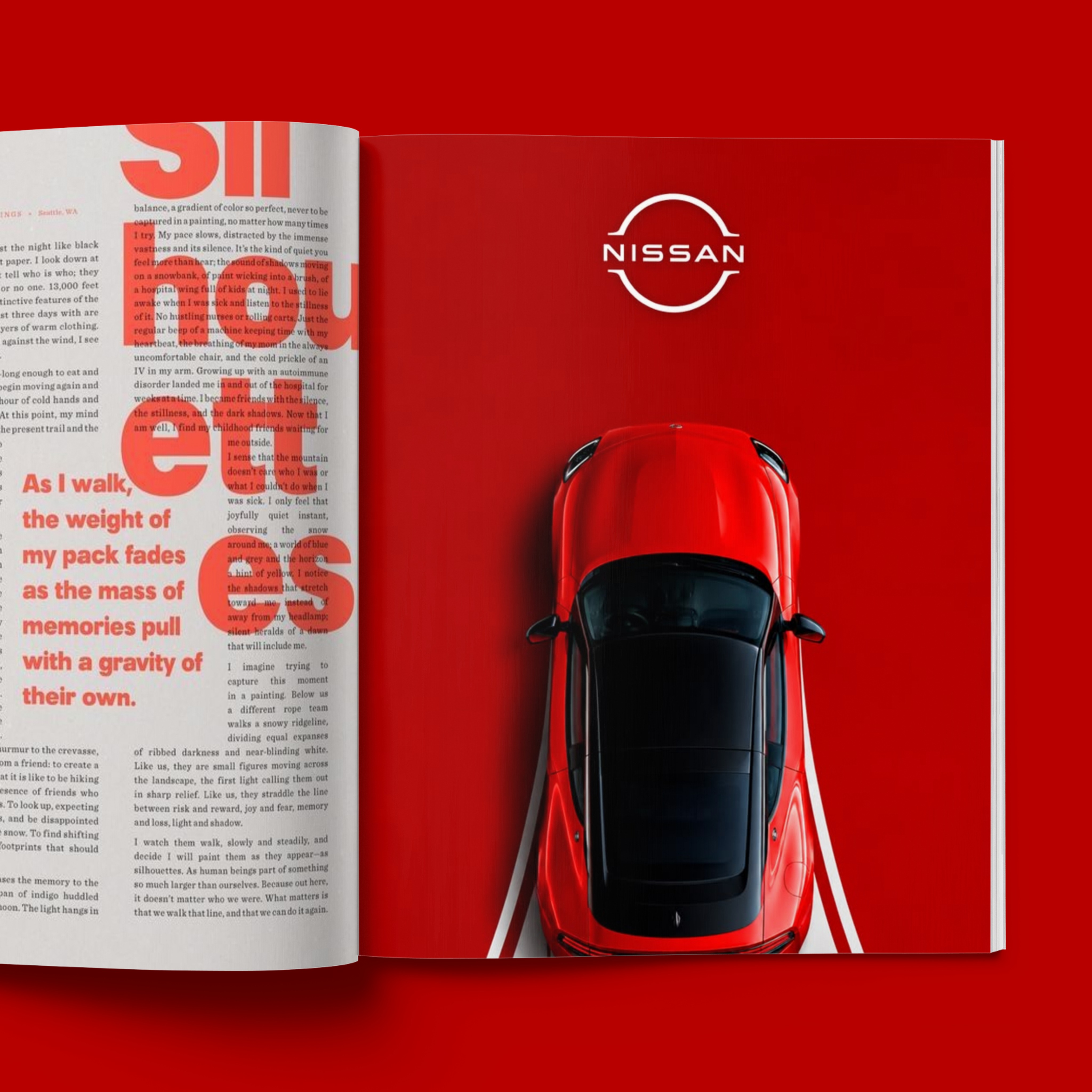 Magazine mockup sample for advertising