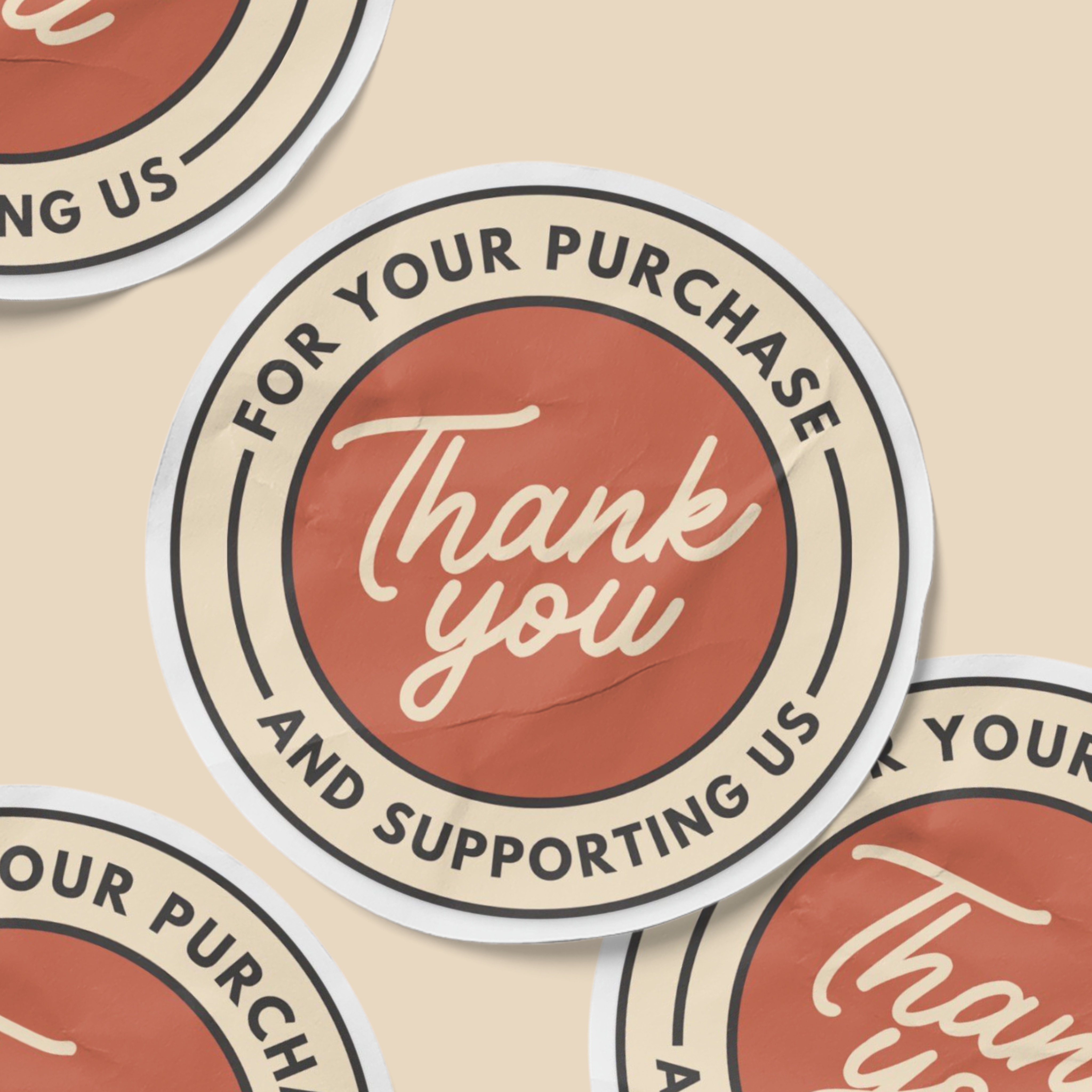 Sticker mockup sample for print on demand