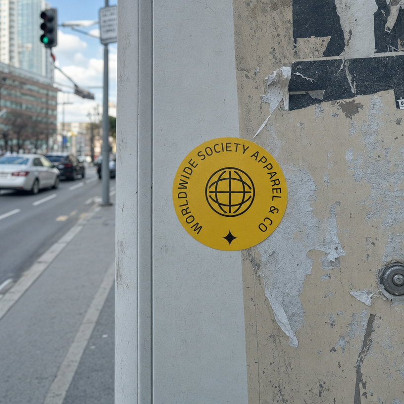 Sticker mockup sample for case study