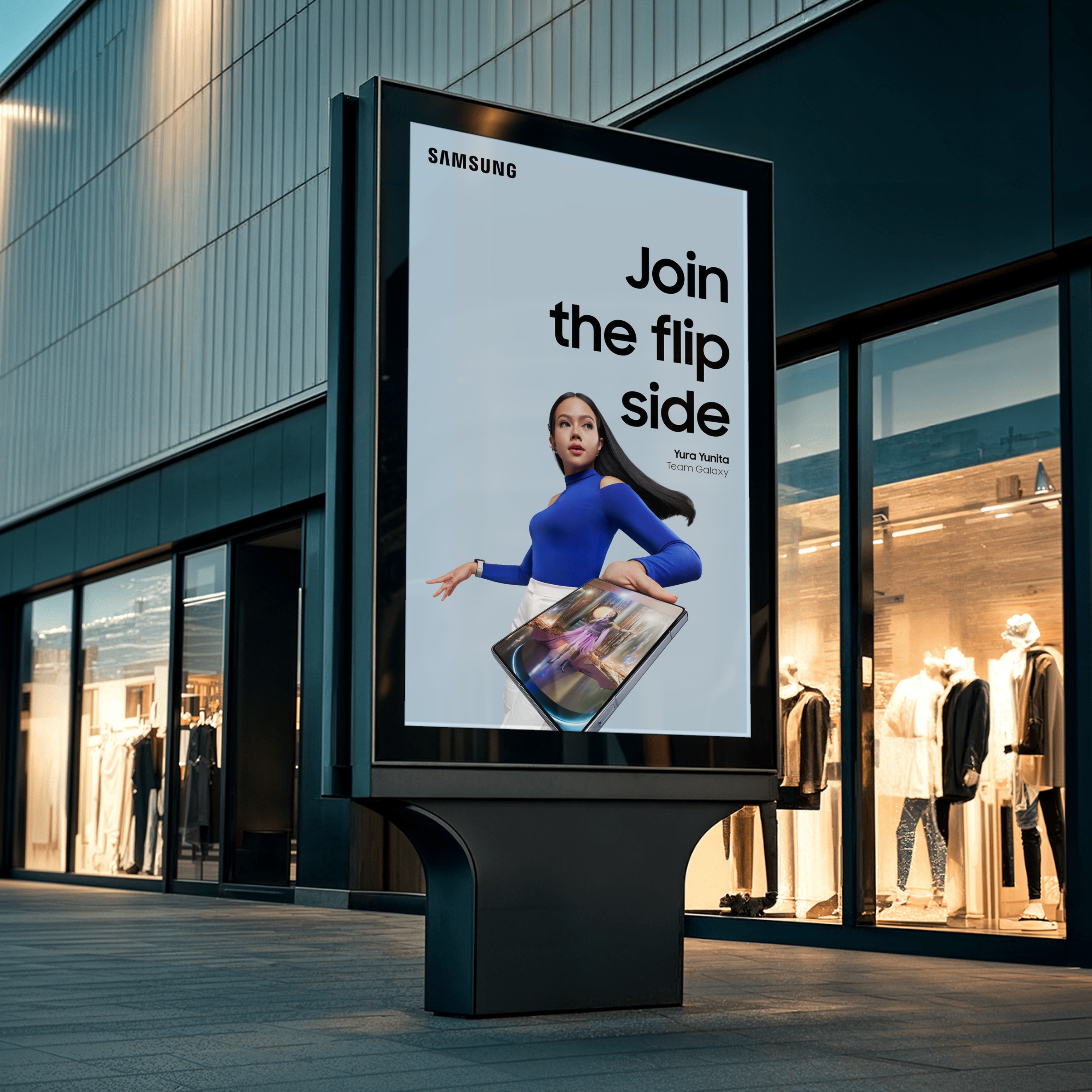 Billboard mockup sample in a mall