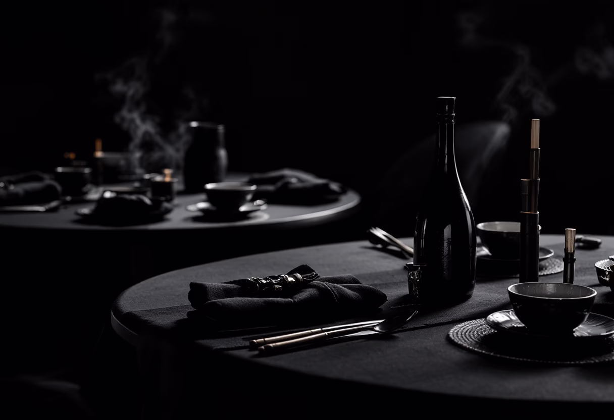 image of dining tables ready for guests (for a chinese restaurant)