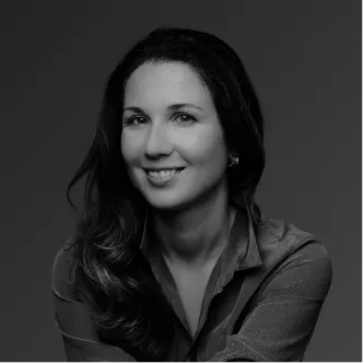 Black and white image of Anna Andreen