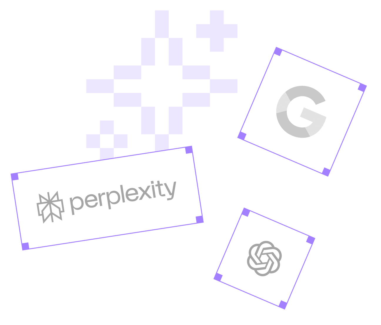 Google, Perplexity and ChatGPT logos