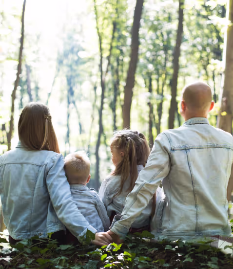 Familie op vakantie