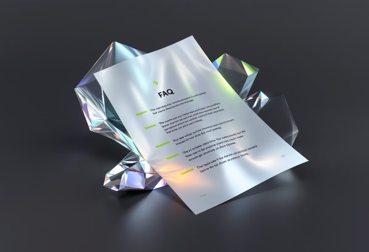 image of a document with faqs (for a productivity tools business)