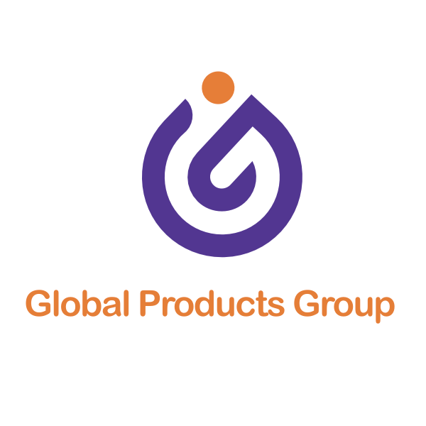 Global Products Group logo with purple drop shape and orange dot above text.
