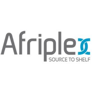 Afriplex logo with a blue stylized double C and tagline 'Source to Shelf'.