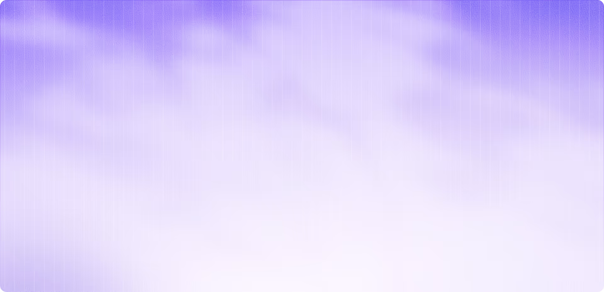 Soft purple and white gradient background with subtle vertical lines and rounded corners.