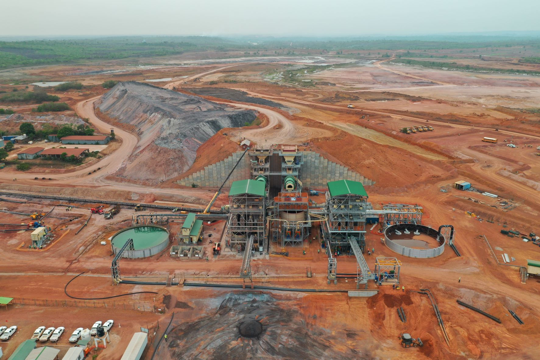 Aerial view of the Sierra Rutile mining site