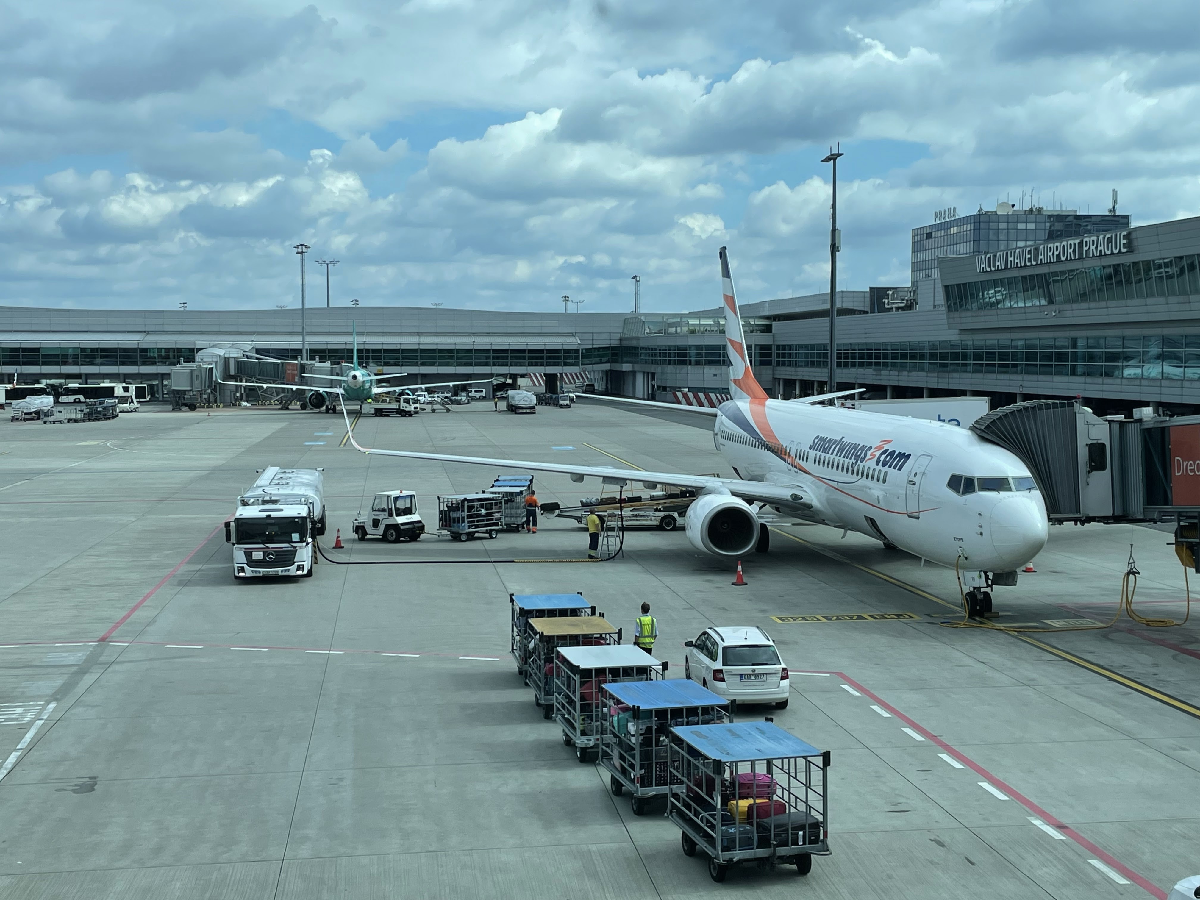Ground handling vehicles at Prague Airport
