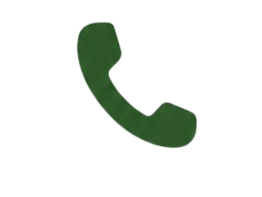 Green telephone handset icon on a transparent background.